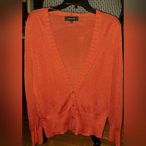 Jones New York orange cardigan